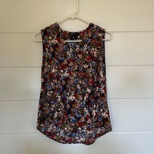 DKNY Floral Sleeveless Blouse